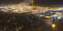 marrakech square by night